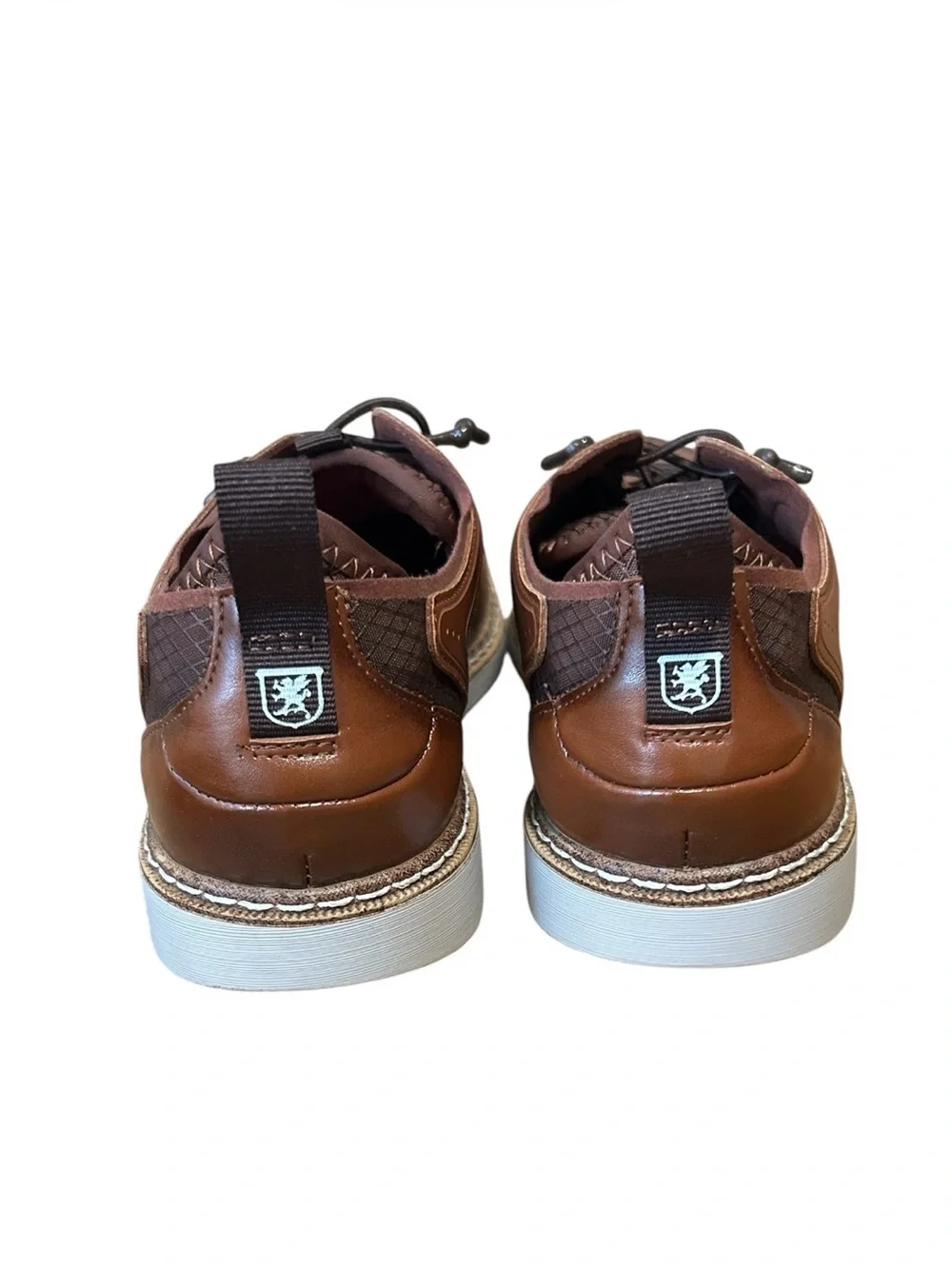 Stacy Adams Sync Big Boys Oxford Dress Sneakers Cognac Brown Size 4
